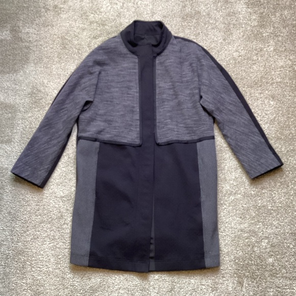 Lululemon Cocoon Car Coat Shine Dot Black Diamond Jacquard Space Dye Jacket XS - Picture 6 of 13
